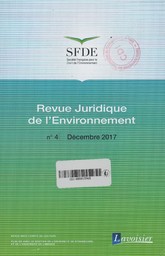 Revue juridique de l'environnement. 4, Samedi 9 Décembre 2017 | 