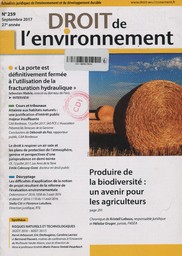 Droit de l'environnement. 259, Samedi 9 Septembre 2017 | 