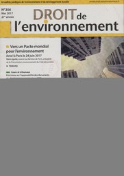 Droit de l'environnement. 256, Mardi 9 Mai 2017 | 