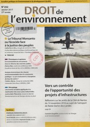 Droit de l'environnement. 252, Lundi 9 Janvier 2017 | 